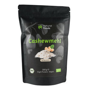 Bio Cashewmehl glutenfrei, 300g, Low Fat & High Protein - Natural Foods
