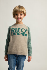 Kinderpullover Rifolutioner aus recycelter Kaschmirwolle - Rifò - Circular Fashion Made in Italy