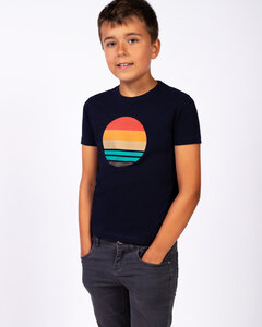 T-Shirt Kinder Retro Sunset Ocean - watabout.kids