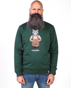 Sweatshirt Unisex Katze mit Rucksack - watapparel