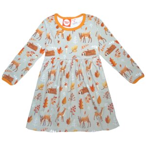 Kleid für Kinder aus Bio-Baumwolle – "Waldtiere" - Curious Stories