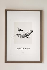 Artprint - Ocean Life - Rahmen ist aus FSC®-zertifiziertem Lindenholz - Kultgut