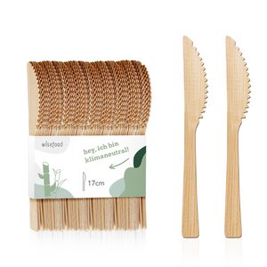Bambus Messer 17 cm - Bambusmesser Einweg - Wisefood