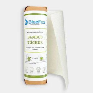 Bambus-Küchenrolle - Bambustuch - 28x28cm (Blatt) - Wisefood