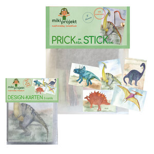 Bundle Bastelset Prick-Stick 'Dinos' + Kartenset 'Dinos' - mikiprojekt