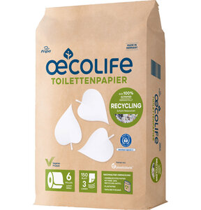 oecolife Toilettenpapier 'Recycling', 3-lagig, 6 Rollen - oecolife