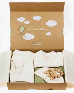 Geschenkset "Mellow Sleep" - 5-teiliges Set für Neugeborene in Geschenkbox  - Koaloo Organic Family