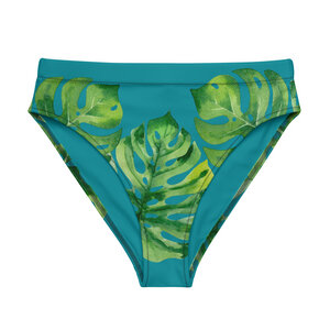 recycelte Bikini Hose Monstera Petrol - earlyfish