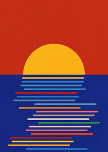 Poster / Leinwandbild - Sunset Sicily - Photocircle