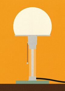 Poster / Leinwandbild - Bauhaus Table Lamp Wagenfeld WG24 - Photocircle