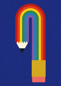 Poster / Leinwandbild - Rainbow Pencil - Photocircle