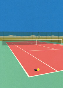 Poster / Leinwandbild - Tennis Court In The Desert - Photocircle
