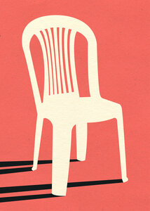 Poster / Leinwandbild - Monobloc Plastic Chair I - Photocircle