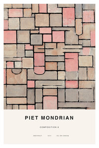 Poster / Leinwandbild - Piet Mondrian: Composition 8 - Photocircle