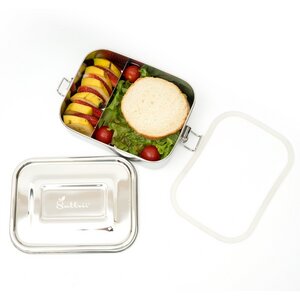Klimaneutrale Premium Edelstahl Bento Box | Brotdose & Lunchbox mit Trennwänden - Sattvii®