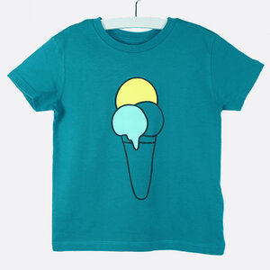 T-Shirt "ice cream" - petrol - Carlique