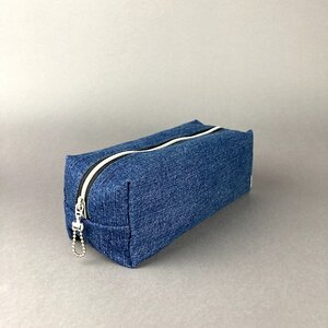 Schlampermäppchen Federmappe - Etui aus Upcycling Material aus Jeans - Hemd´s Up