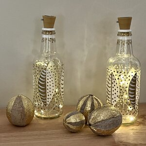 Flaschenlicht aus Glas - Recycling Lampe zur Dekoration mit Solarlicht - Mio Moyo