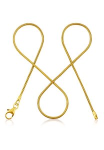 Schlangenkette 925 Sterling Silber (1,2mm breit) Halskette ohne Anhänger vergoldet - modabilé