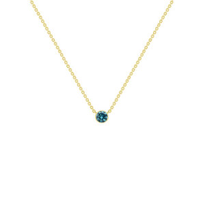 Minimalistische Halskette aus Gold mit blauem Diamanten Glosie - Eppi