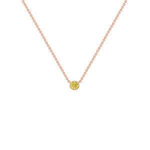 Minimalistische Halskette mit gelbem Diamant Glosie - Eppi