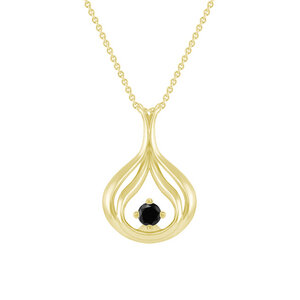 Elegante Goldkette mit schwarzem Diamant Tommie - Eppi