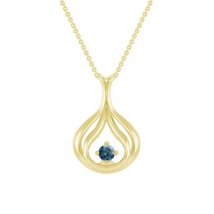 Elegante Goldkette mit blauem Diamanten Tommie - Eppi