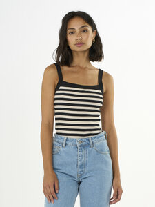 Ripptop gestreift - Striped rib strap top - aus Bio-Baumwolle - KnowledgeCotton Apparel