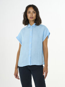 Leinenbluse - ASTER fold up short sleeve linen shirt - aus Bio-Leinen - KnowledgeCotton Apparel