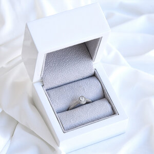 Schöner Halo-Ring mit glänzenden Diamanten Leontios - Eppi