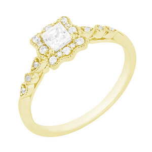 Vintage-Ring mit glänzenden Diamanten Rhiannon - Eppi