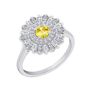 Ring mit Saphir und Lab Grown Diamanten Athena - Eppi