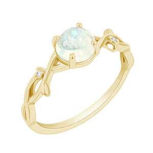 Romantischer Ring mit Mondstein und Diamanten Makena - Eppi