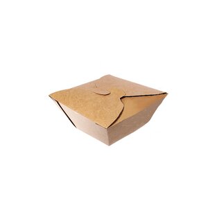 Papier Lunchbox - rechteckig 500ml braun - Wisefood