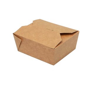Papier Lunchbox - quadratisch 1000ml braun - Wisefood