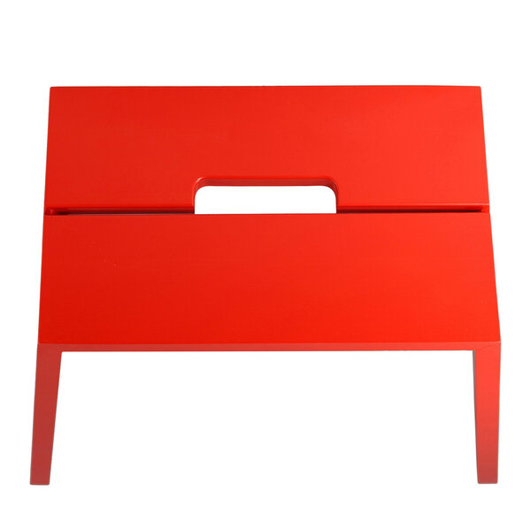 NATUREHOME - Design Holz-Hocker aus massivem Buchenholz Rot lackiert