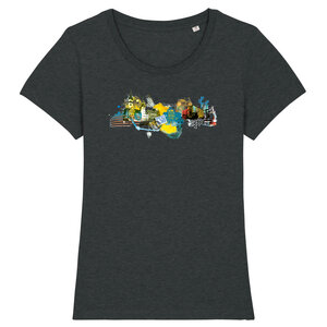 Damen T-Shirt „Chemnitz“, für Frauen, Stadt, bedruckt, Biobaumwolle - Spangeltangel