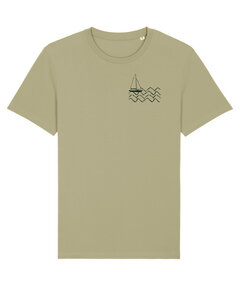 Small Waves Unisex T-Shirt aus Bio-Baumwolle Sage Green - ilovemixtapes