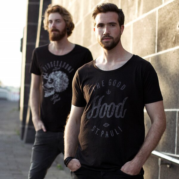 Bidgesandsons Bidgesandsons Good Hood Gents Lowcut T Shirt Black Avocadostore 0020