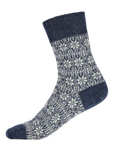 Damen und Herren Norweger Socken reine Schurwolle - hirsch natur