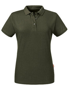 Damen Pure Organic Polo Shirt Kurzarm 8 verschiedene Farben - Russell Pure Organic
