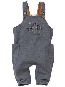 Baby Sweat-Latzhose Pinguine reine Bio-Baumwolle - People Wear Organic