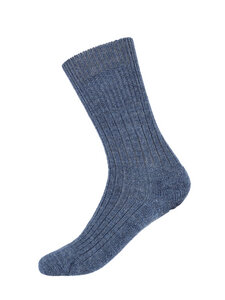 Damen und Herren Socken mit Plüschsohle reine Bio-Schurwolle - hirsch natur