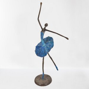 Bronze-Skulptur "Danseuse de ballet" Ballett-Tänzerin 40 cm Unikat Upcycling - Moogoo Creative Africa