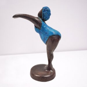 Bronze-Skulptur "Bobaraba Plongeuse" by Alain Soré | 1kg 20cm | Unikate - Moogoo Creative Africa