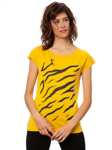 FellHerz Damen T-Shirt Tiger Girl sunshine - FellHerz