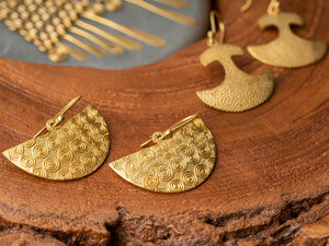 fair gehandelte Ohrringe aus Bronze - El Puente