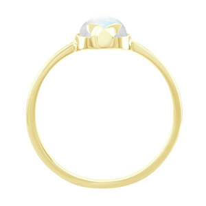 Goldener Ring mit Cabochon Mondstein Sophia - Eppi