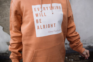 Hoodie "Everything will be alright" Kapuzenpullover - ALMA -Faire Streetwear & Schmuck-