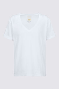 Oversized V-Neck Shirt Natural aus Bio-Baumwolle - Soulwear